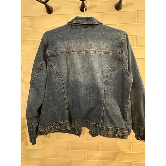 Style & Co Denim Jacket Women’s 18W Blue Jean Coat Plus Size - Picture 3 of 4